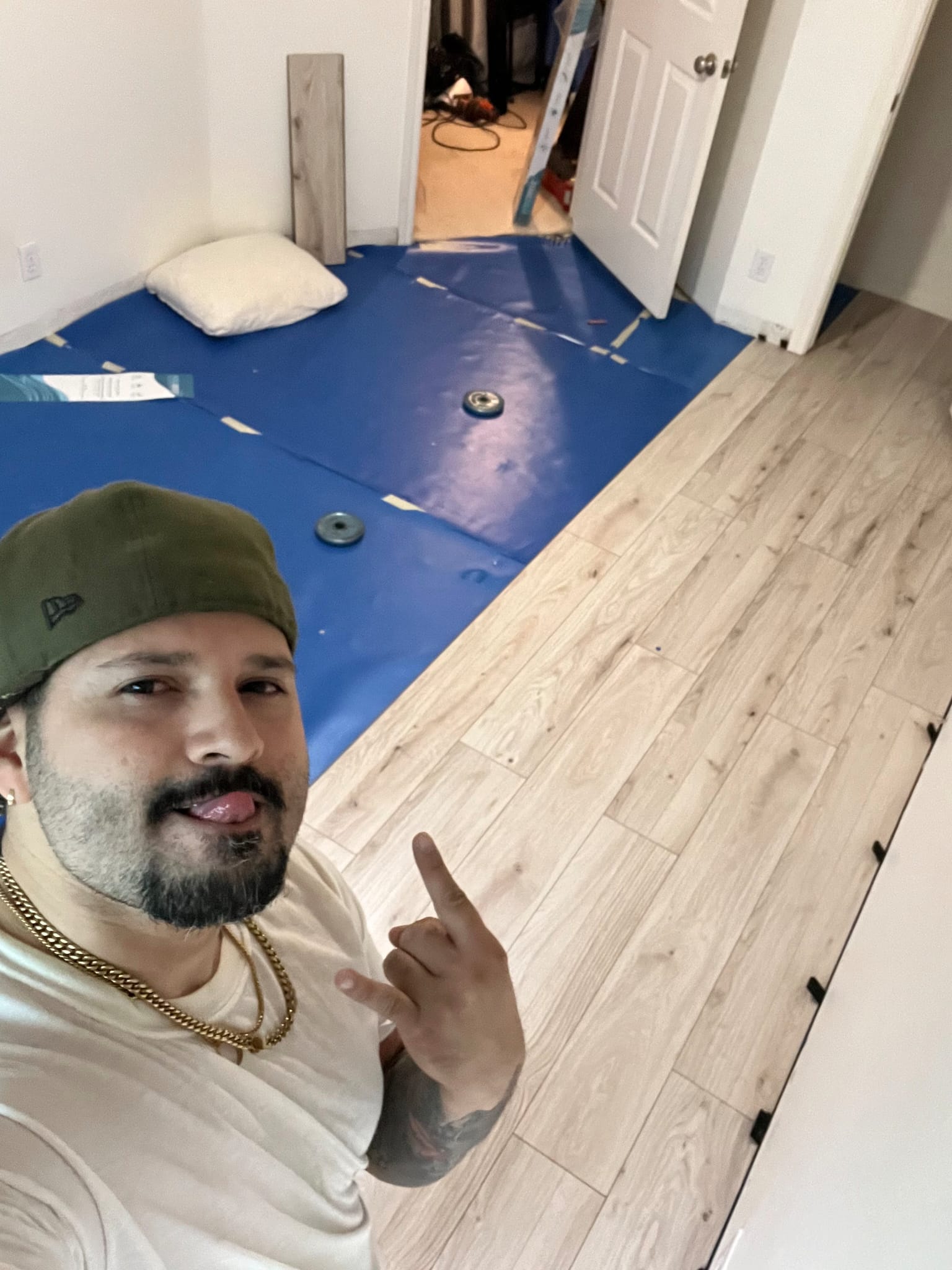 First planks going down