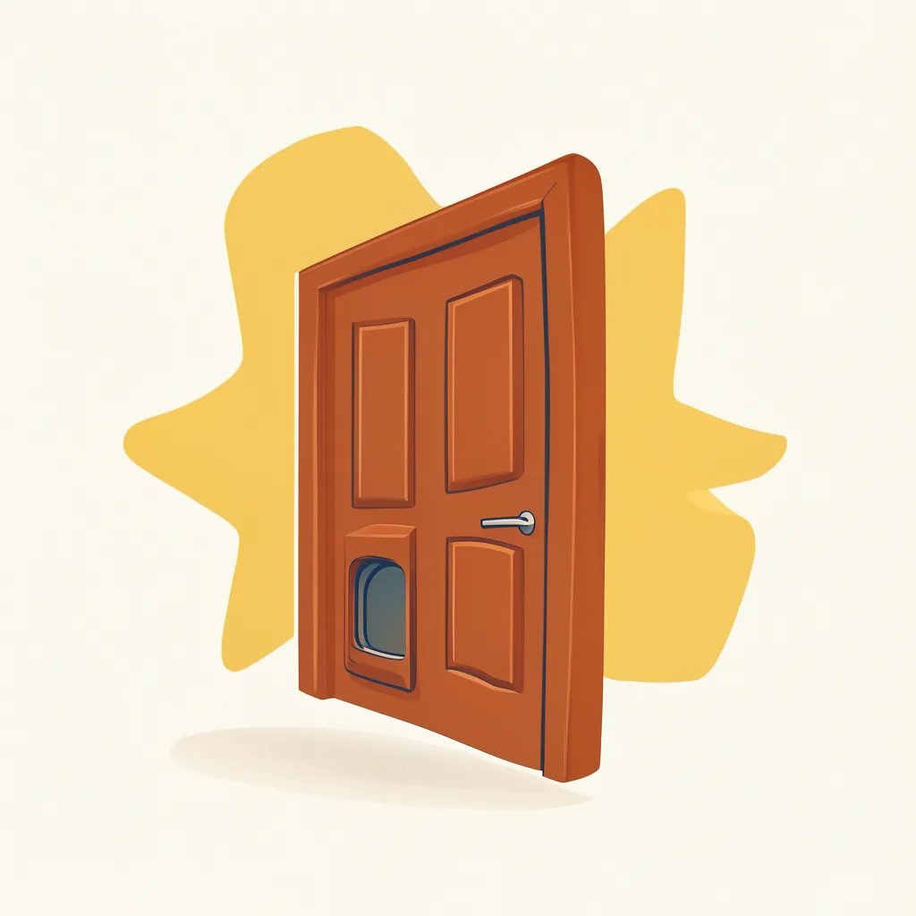 Pet Door Install illustration